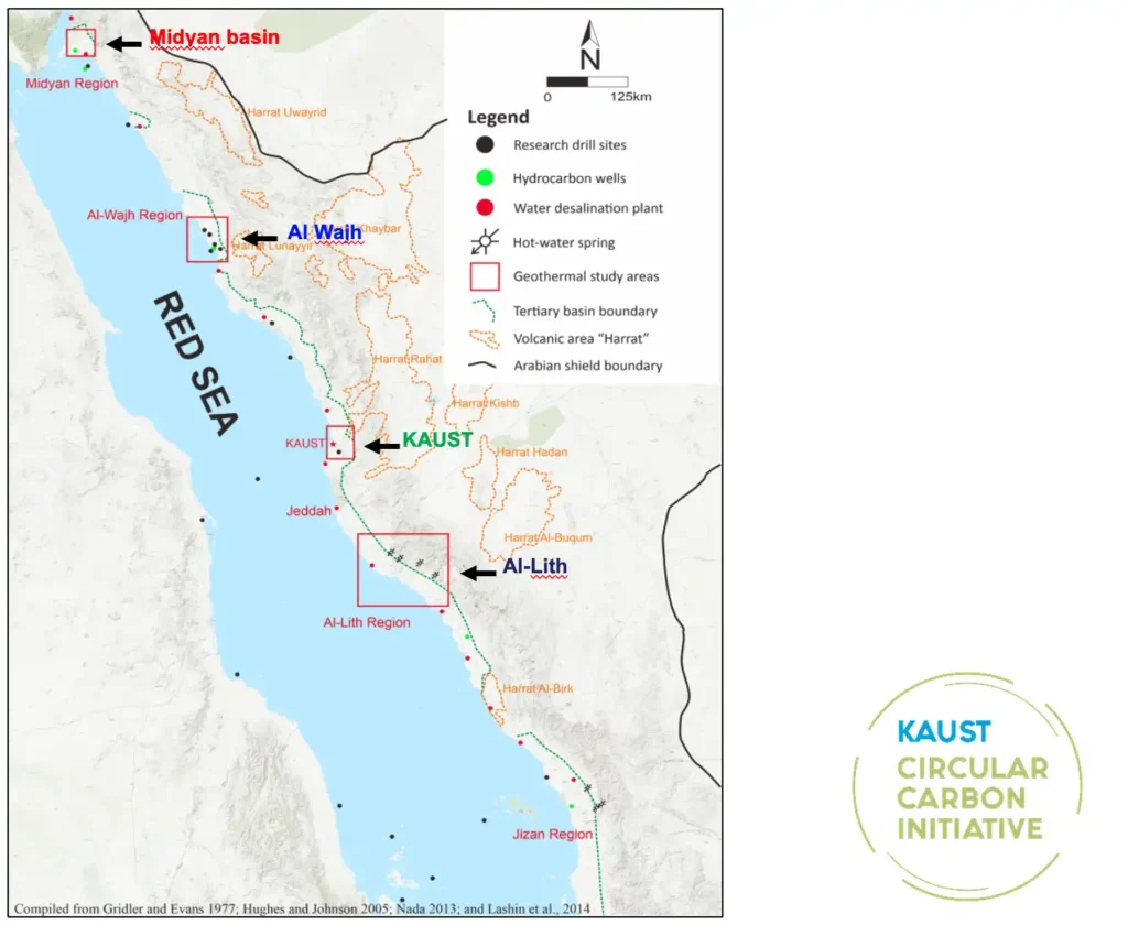 Saudi geothermal map
