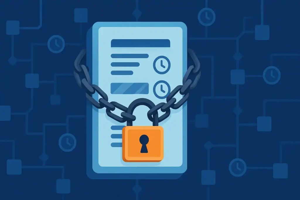 Immutable blockchain ledger protecting material records in construction