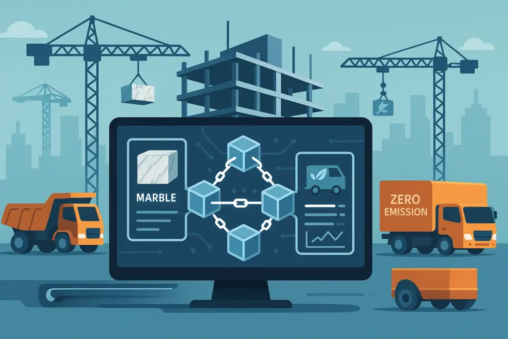 Real-life applications of blockchain in sustainable construction
